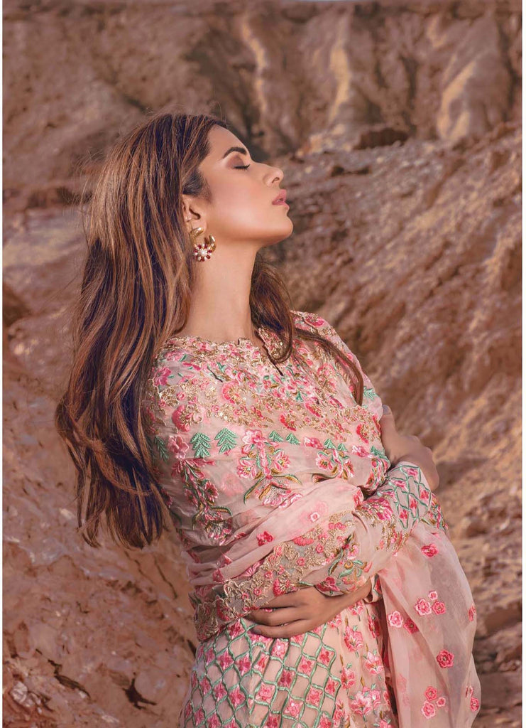 Mina Hasan Embroidered Fabrics Vol 3 – D-4 - YourLibaas
 - 1