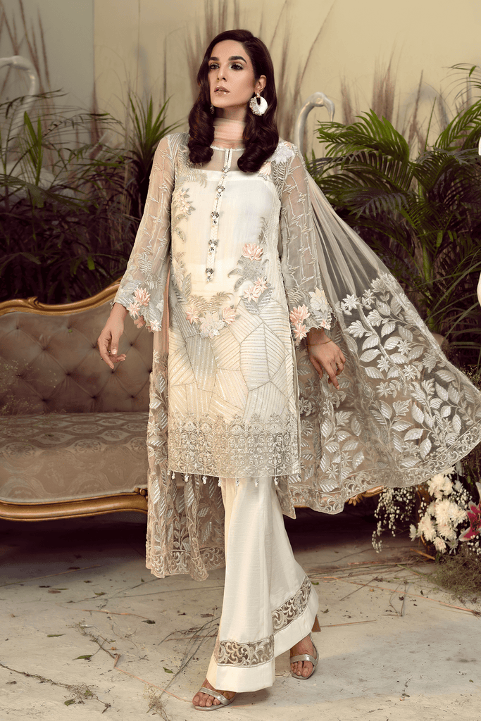 Imrozia Orabelle Embroidered Chiffon Collection 2019 – 01 Iris Lace