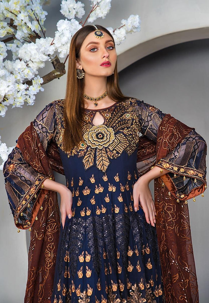 Maryam's Gold Luxury Embroidered Chiffon Collection Vol 6 – MG-64 Clem ...