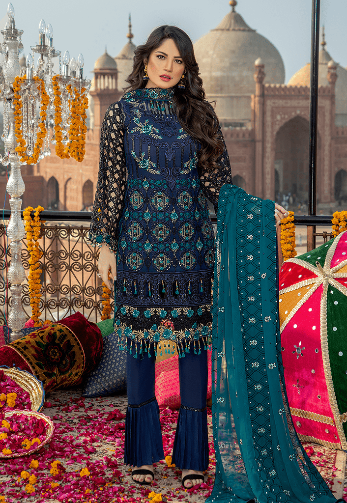 Maryam's Premium Luxury Embroidered Chiffon Collection Vol 5 – MP-149 Azure Enchant