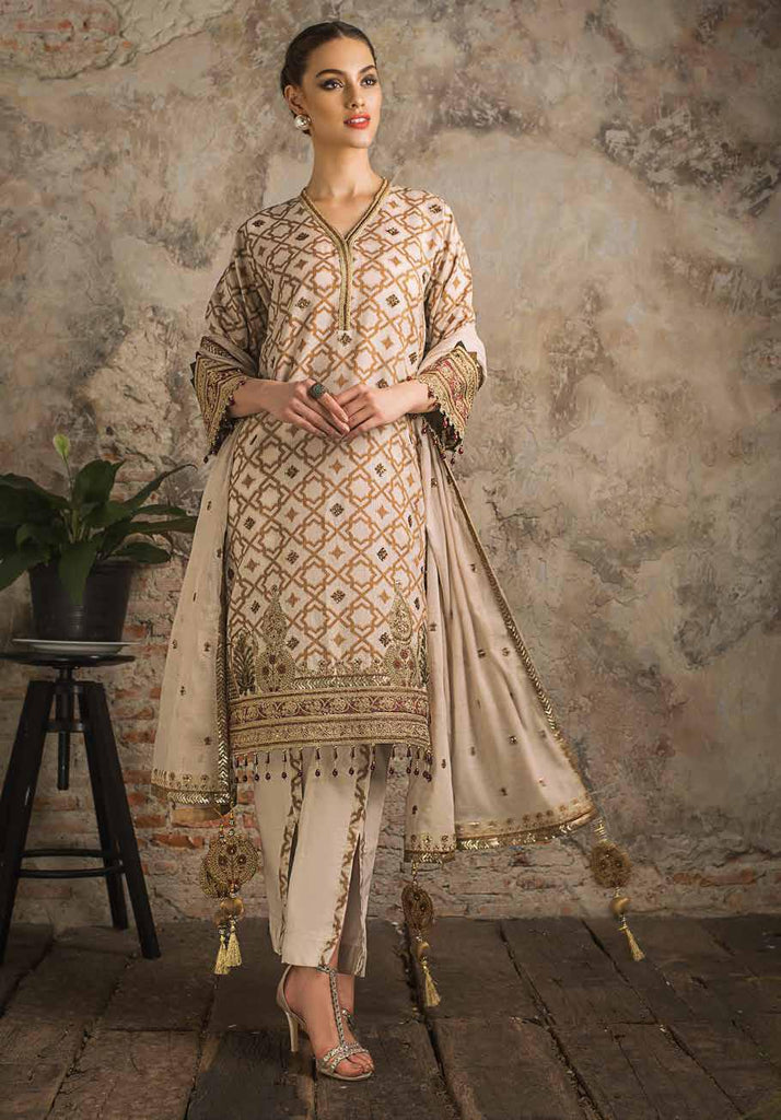 Gul Ahmed Glamorous Luxury Limited Eid Edition 2019 – 3 PC Embroidered Suit EA-78