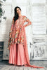 Gul Ahmed Luxury Festive Eid Collection - Tea Pink 3 Pc Premium Embroidered Chiffon FE-46