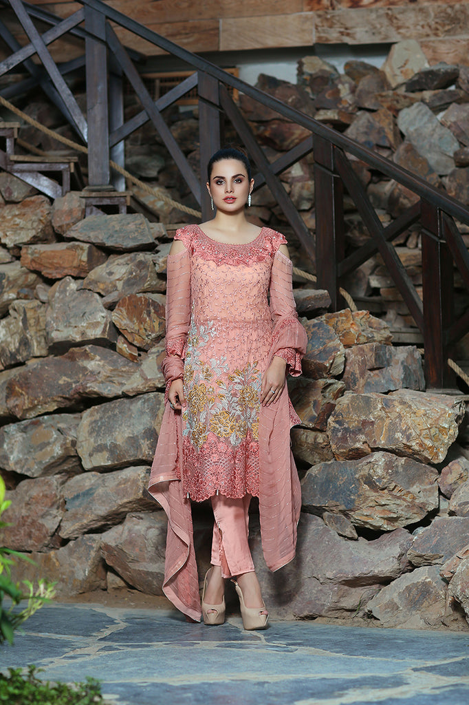 Rangreza Embroidered Chiffon Collection by Emaan Adeel – Signora Blush