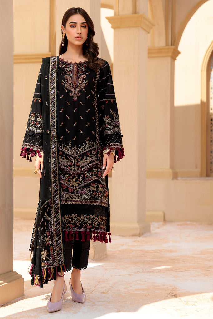 Farasha Festive Lawn Collection 2022 – CHARCOAL