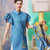 Gul Ahmed Summer 2017 - Blue 2 Pc Embroidered Denim TL-96