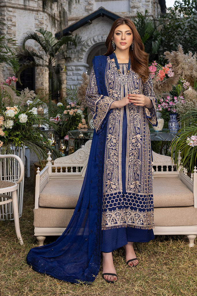 Azure Luxe Embroidered Festive Formal Collection – Granite