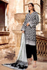 Gul Ahmed Black & White Lawn Collection – 3PC Printed Lawn Suit With Lawn Dupatta B-12007