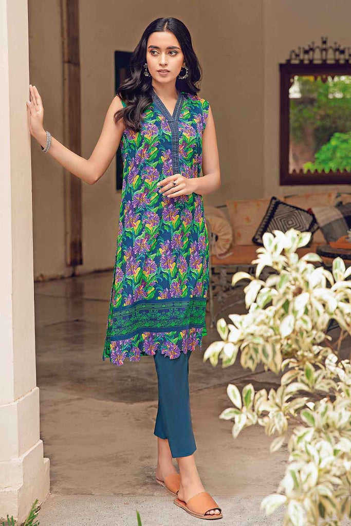 Gul Ahmed Summer 2022 · Essential 2PC Collection – 2PC Printed Shirt With Dyed Trousers TL-12002 B