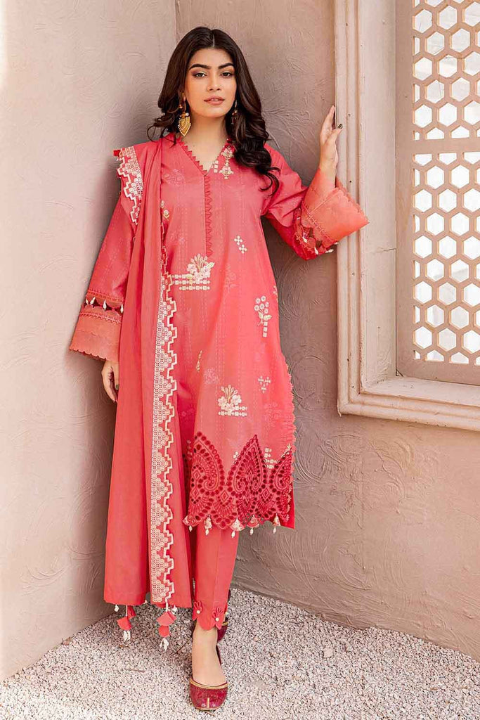 Gul Ahmed Summer 2022 · Essential 3PC Collection – 3PC Embroidered Lawn Lacquer Printed Suit DN-22035