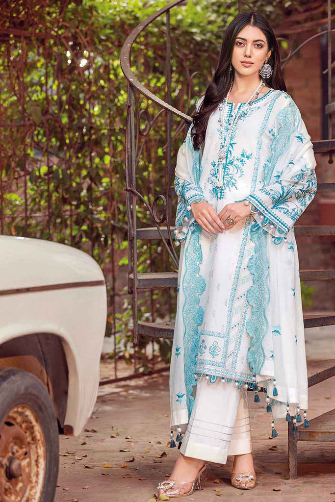 Gul Ahmed Summer 2022 · Essential 3PC Collection – 3PC Embroidered Lawn Suit With Embroidered Denting Lawn Dupatta DN-22018