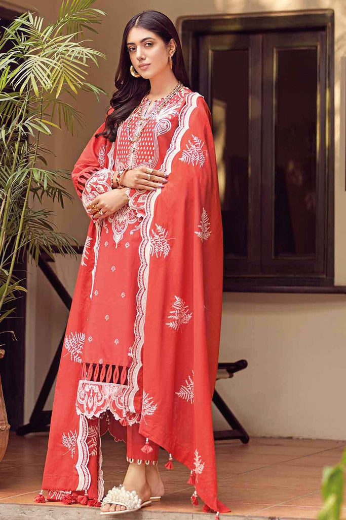 Gul Ahmed Summer 2022 · Essential 3PC Collection – 3PC Embroidered Lawn Suit With Embroidered Denting Lawn Dupatta DN-22022