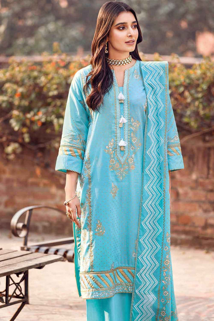 Gul Ahmed Summer 2022 · Essential 3PC Collection – 3PC Glitter Printed Lawn Suit DN-22010