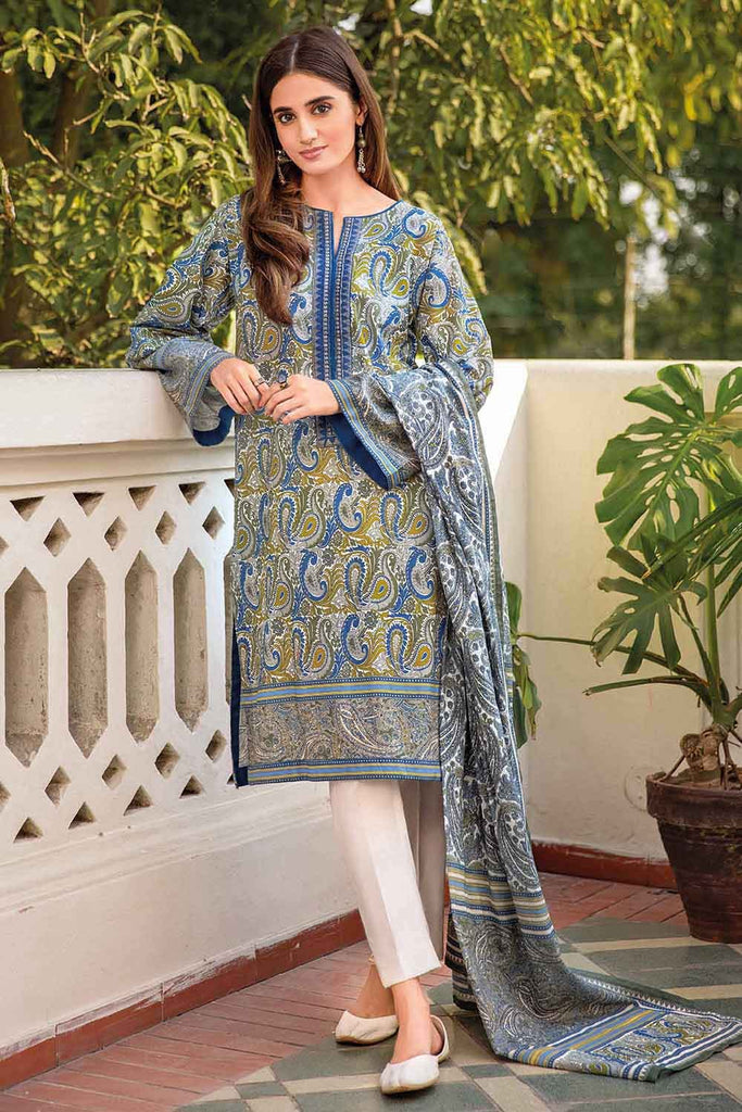 Gul Ahmed Summer 2022 · Essential 3PC Collection – 3PC Printed Lawn Embroidered Suit With Printed Lawn Dupatta CL-1081