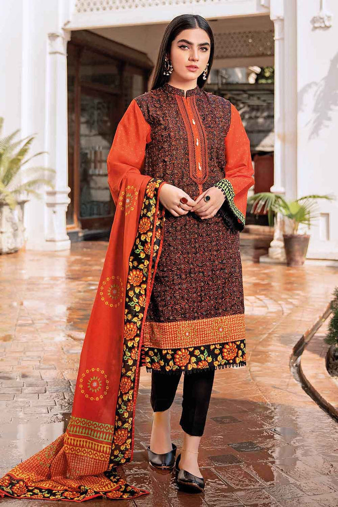 Gul Ahmed Summer 2022 · Essential 3PC Collection – 3PC Printed Lawn Embroidered Suit With Printed Lawn Dupatta CL-1298