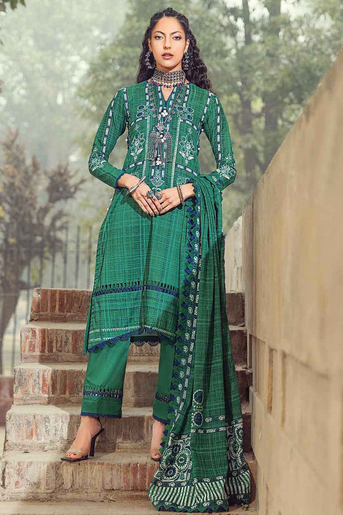 Gul Ahmed Summer 2022 · Essential 3PC Collection – 3PC Printed Lawn Suit Aloe Vera Finish DN-22050