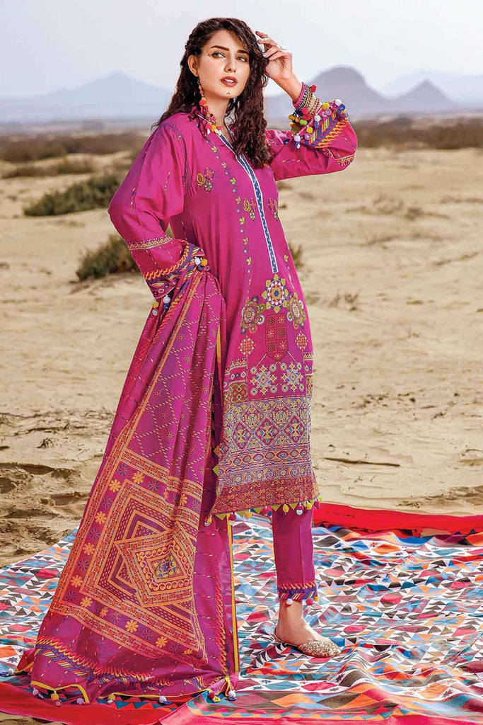 Gul Ahmed Summer 2022 · Essential 3PC Collection – 3PC Printed Lawn Suit With Embroidered and Printed Lawn Dupatta CL-1318