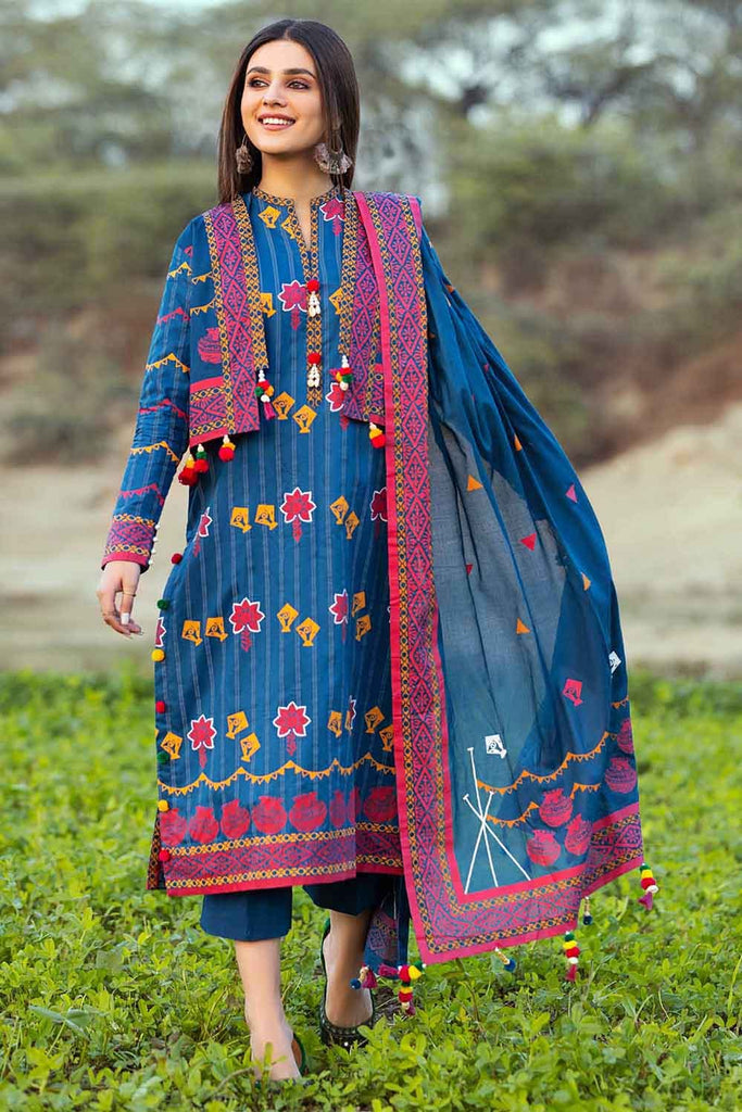 Gul Ahmed Summer 2022 · Essential 3PC Collection – 3PC Printed Lawn Suit With Printed Lawn Dupatta CL-22014