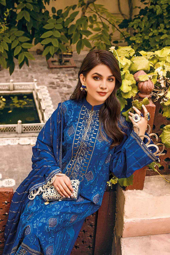 Gul Ahmed Summer 2022 · Premium Collection – 3PC Embroidered Lawn Suit With Embroidered Chiffon Dupatta PM-12008