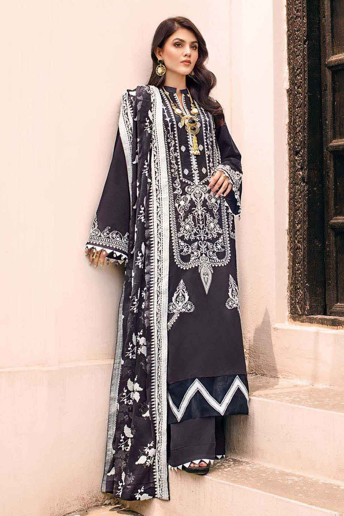 Gul Ahmed Summer 2022 · Premium Collection – 3PC Embroidered Lawn Suit With Embroidered Chiffon Dupatta PM-12010