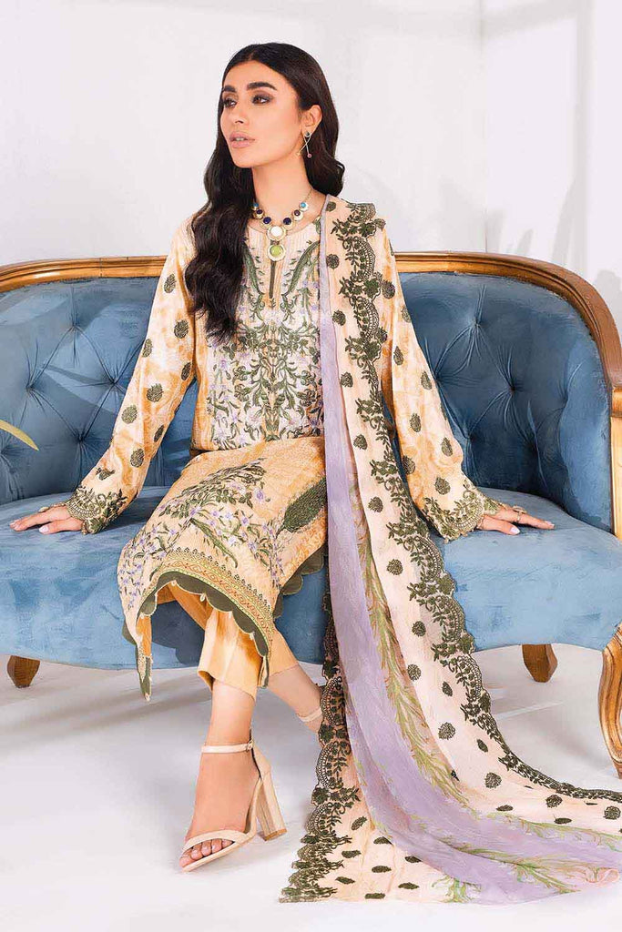 Gul Ahmed Summer 2022 · Premium Collection – 3PC Lawn Embroidered Suit With Embroidered Chiffon Dupatta BCT-44