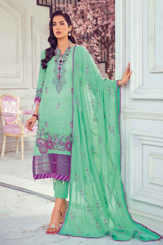 Gul Ahmed Summer 2022 · Premium Collection – 3PC Swiss Voile Embroidered Suit LSV-22015