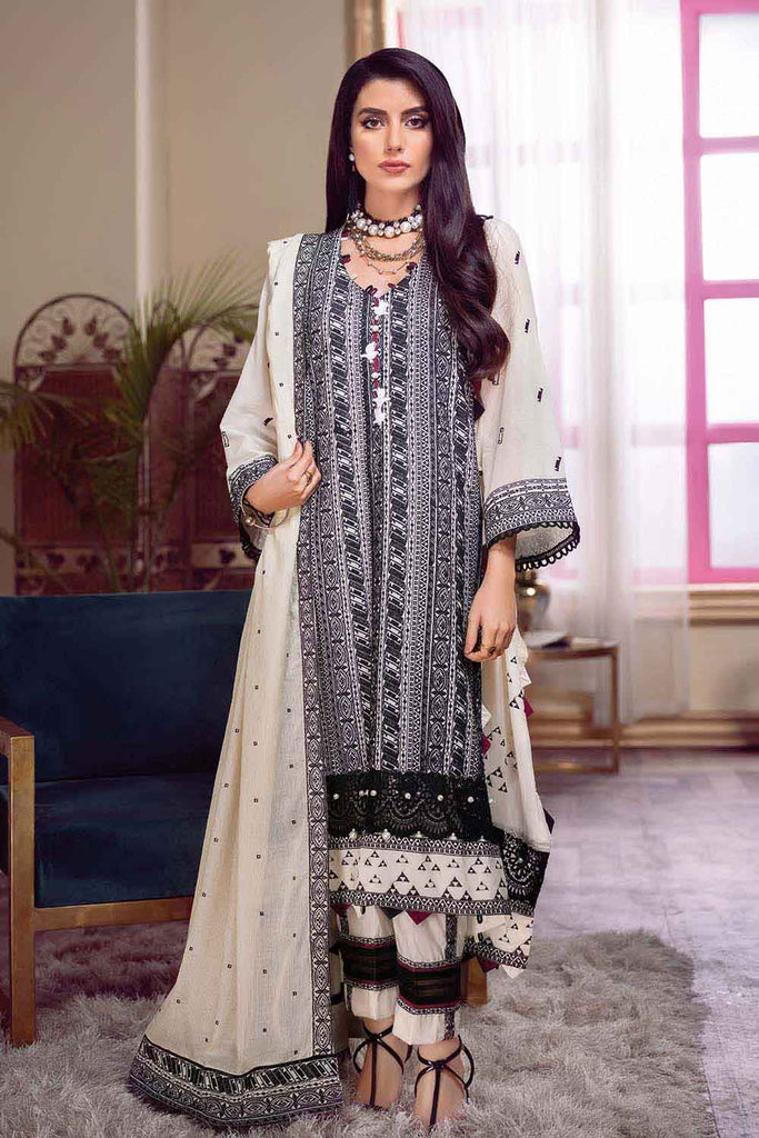 Gul Ahmed Summer 2022 · Premium Collection – 3PC Swiss Voile Embroidered Suit With Embroidered Denting Lawn Dupatta LSV-22024