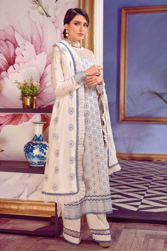 Gul Ahmed Summer 2022 · Premium Collection – 3PC Swiss Voile Embroidered Suit With Embroidered Denting Lawn Dupatta LSV-22027