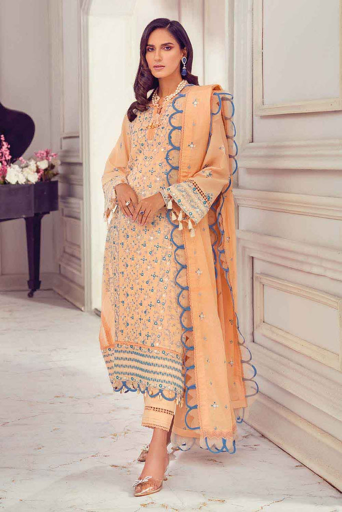 Gul Ahmed Summer 2022 · Premium Collection – 3PC Swiss Voile Embroidered Suit With Embroidered Lawn Dupatta LSV-22014