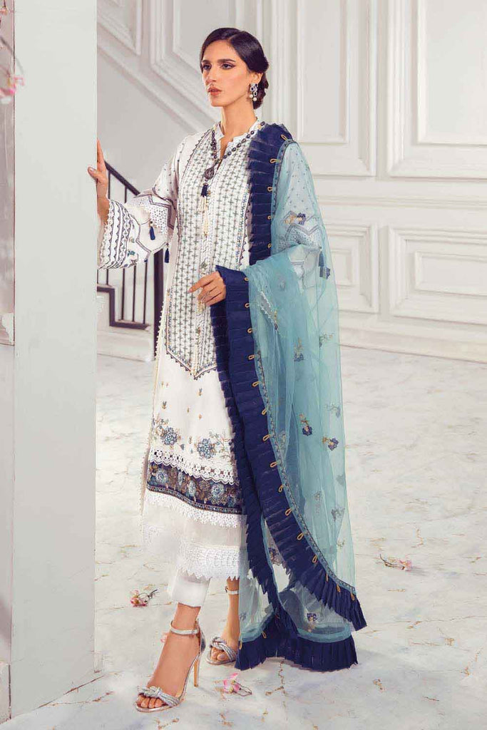 Gul Ahmed Summer 2022 · Premium Collection – 3PC Swiss Voile Embroidered Suit With Embroidered Net Dupatta LSV-22011