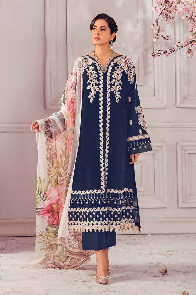 Gul Ahmed Summer 2022 · Premium Collection – 3PC Swiss Voile Embroidered Suit With Tissue Silk Dupatta LSV-22036