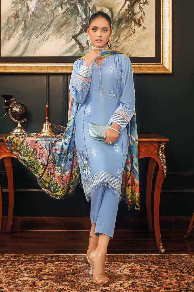 Gul Ahmed Summer 2022 · Premium Collection – 3PC Tissue Silk Dupatta With Lawn Suit SSM-12006