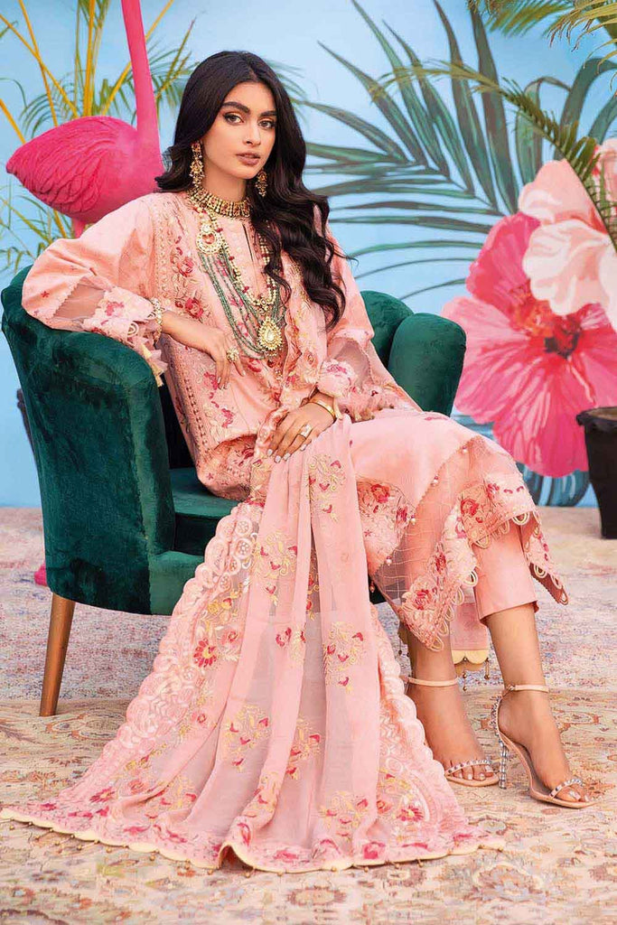 Gul Ahmed Summer 2022 · Premium Collection – 3PC Zari Embroidered Lawn Suit With Zari Embroidered Chiffon Dupatta PM-390