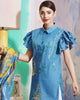 Gul Ahmed Summer 2017 - Blue 2 Pc Embroidered Denim TL-96