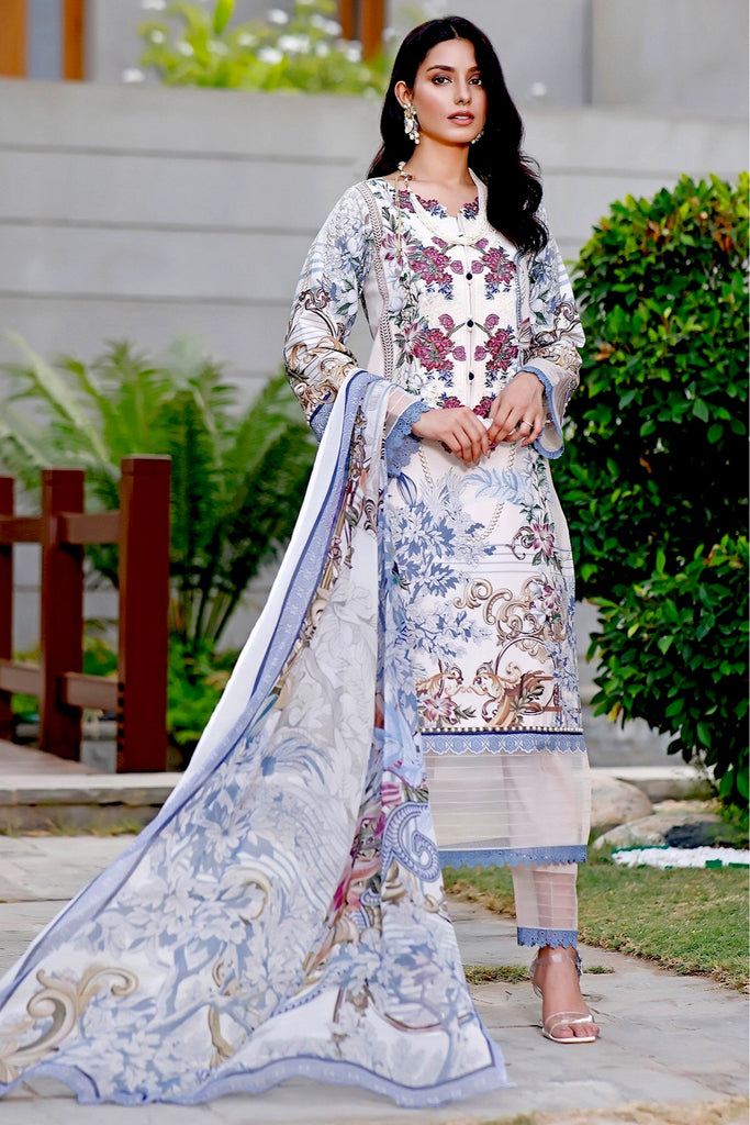 Jade by Firdous Urbane Embroidered Lawn Collection Vol-2 – 19668-B White