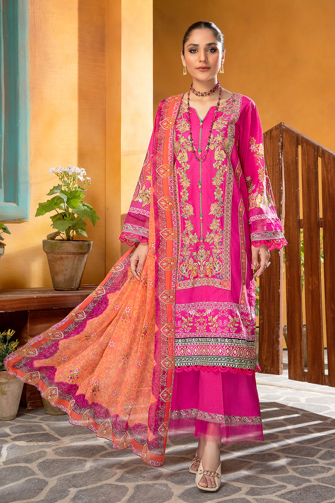 Jahanara Summer Lawn Collection 2022 – J16-07 Fuchsia