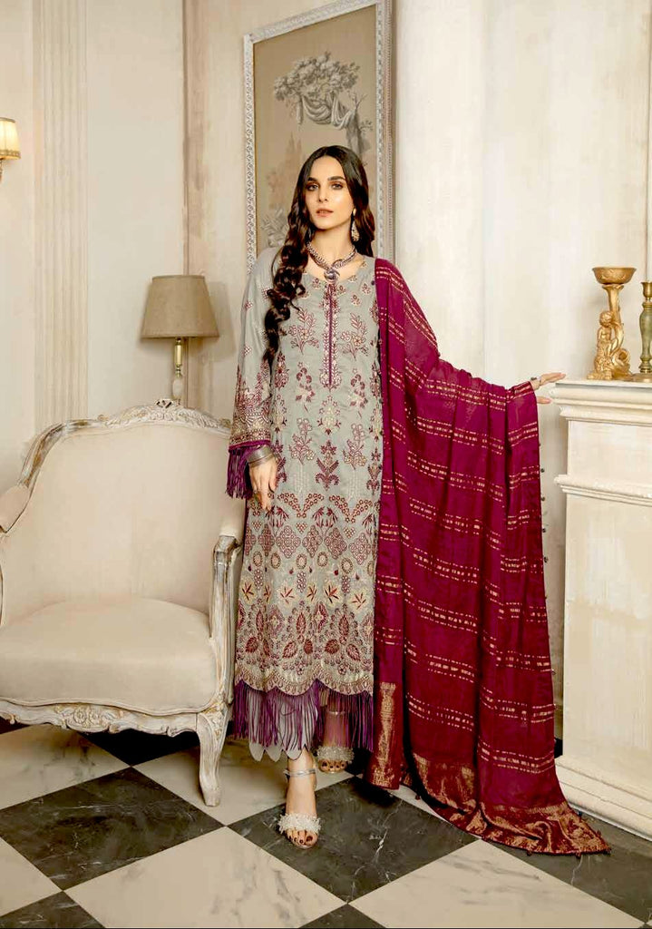 Janique Embroidered Luxury Lawn Collection – Champagne Toast