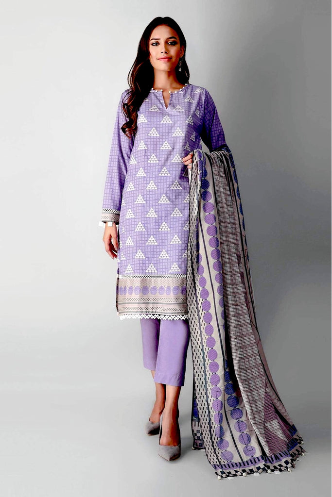 Khaadi Embroidered 3 Piece · Full Suit – B21307 Grey