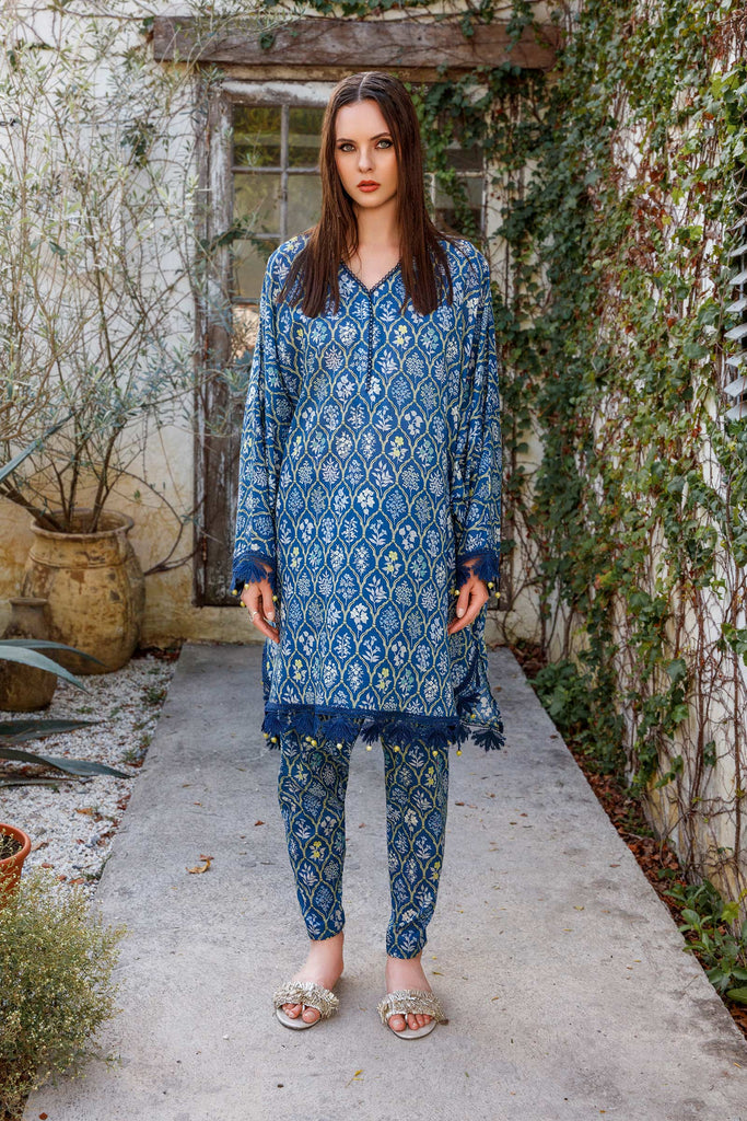 MARIA.B MBasics Lawn Collection – Blue MB-US23-103-A