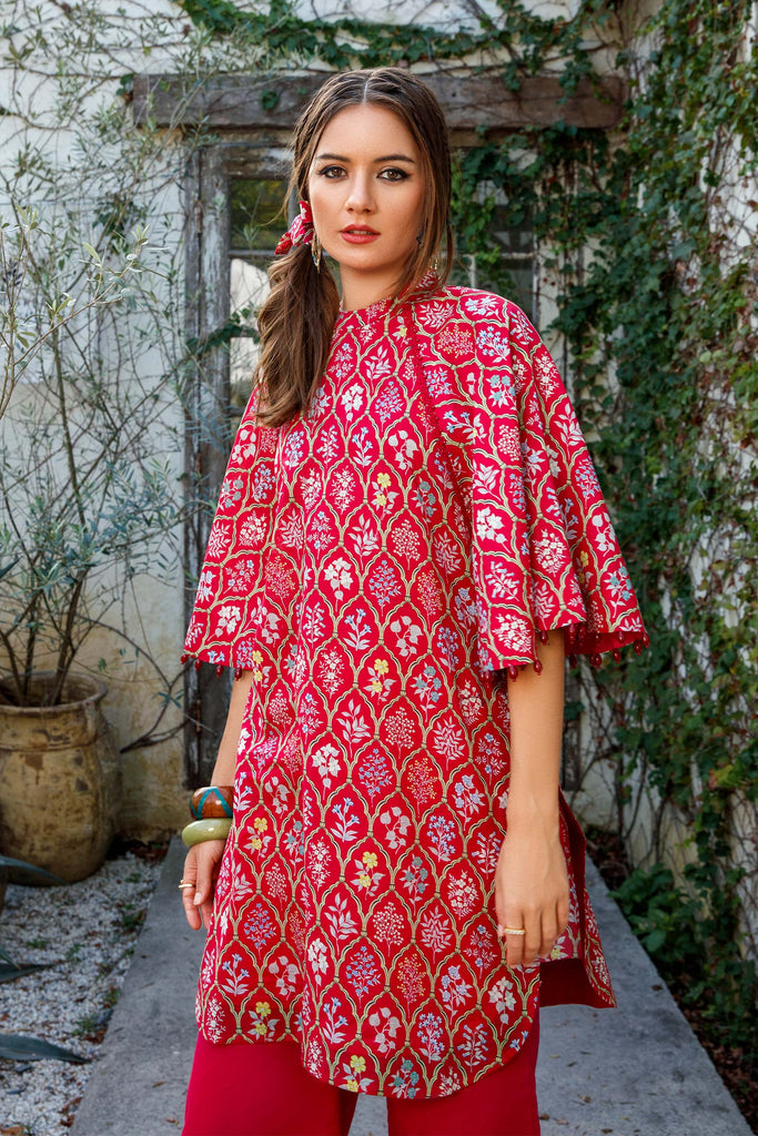 MARIA.B MBasics Lawn Collection – Maroon MB-US23-103-B