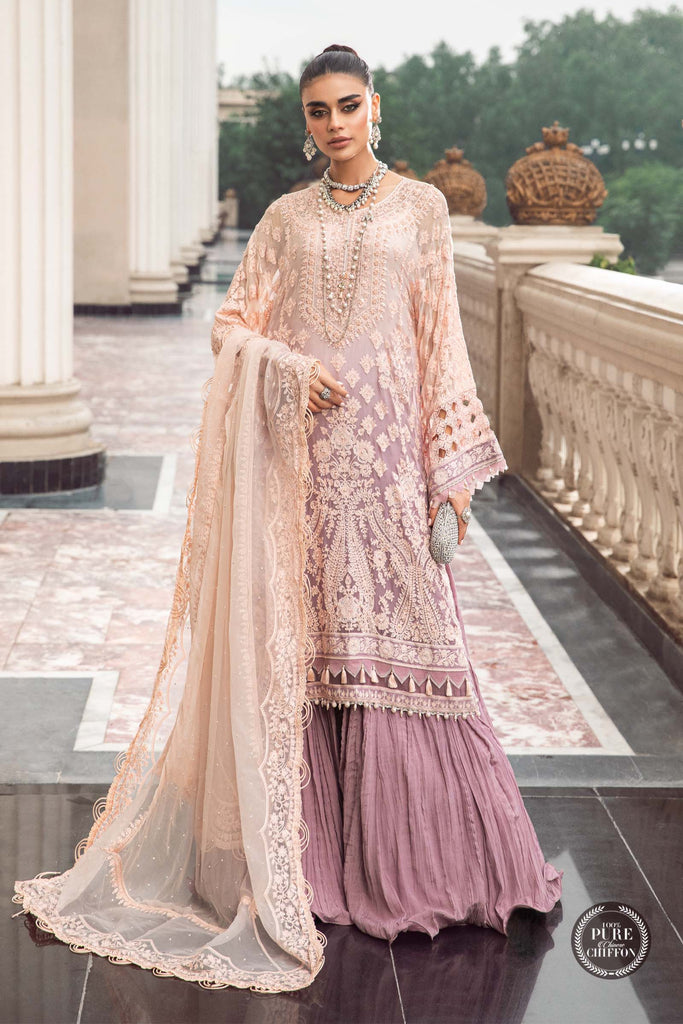 MARIA.B Luxury Chiffon Wedding Formals – MPC-23-103 Lilac