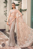 MARIA.B Luxury Chiffon Wedding Formals – MPC-23-105 Peach And Grey