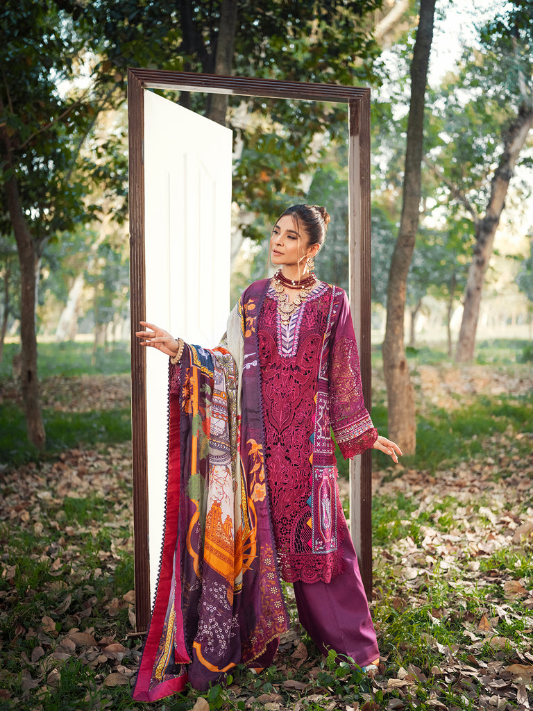 Maryam Hussain Luxury Lawn Collection – Fuschia