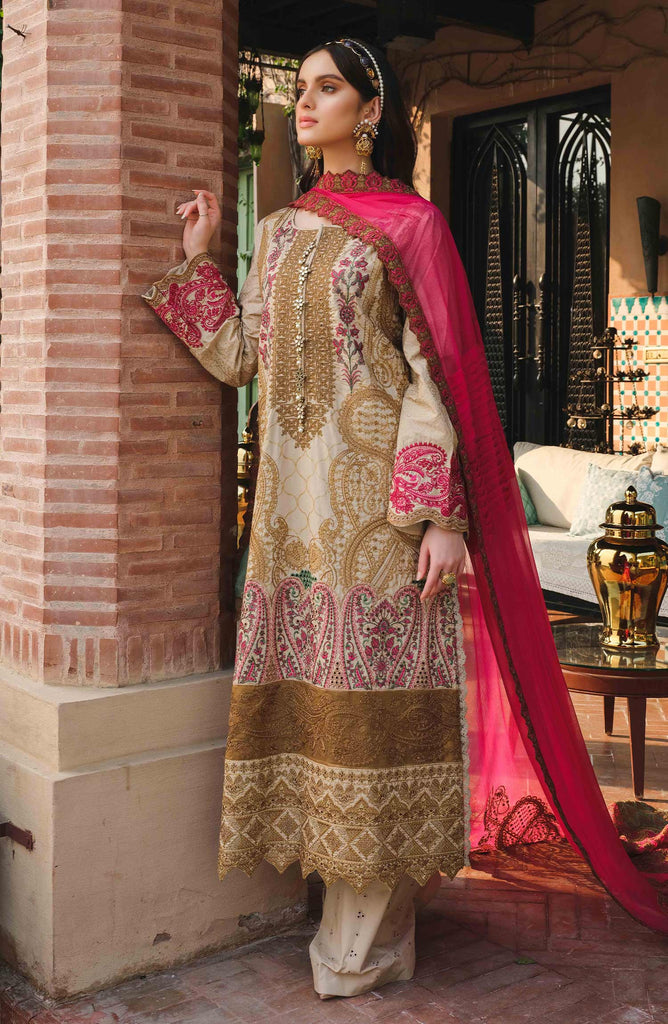 Maryum N Maria Luxury Lawn Collection – Golden fleece MLFD-032