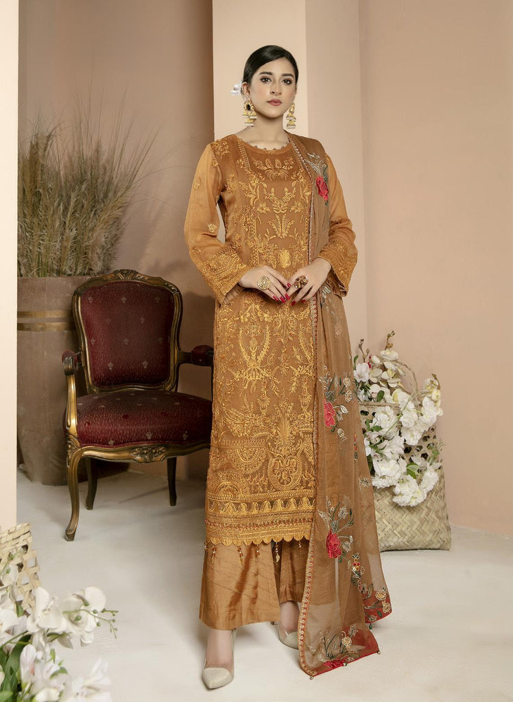 Poshak Mirha Embroidered Chiffon Collection – D-89