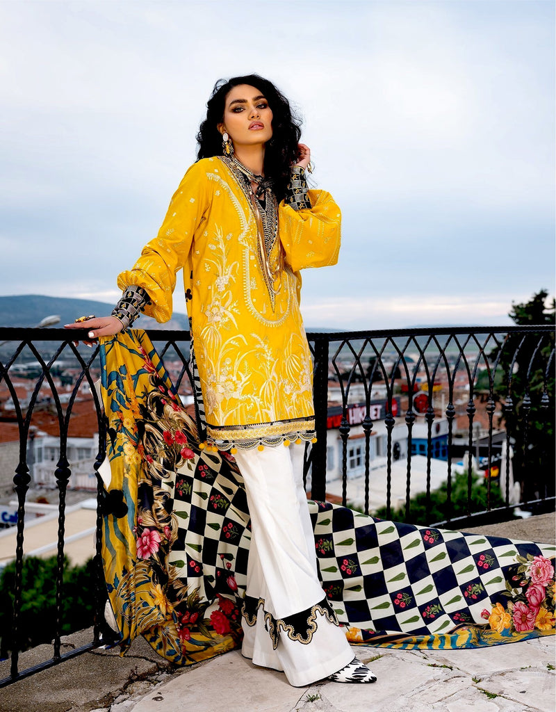 Sifa Lawn by Zunaira Raza – SL-04 A (Mughal Chessboard)