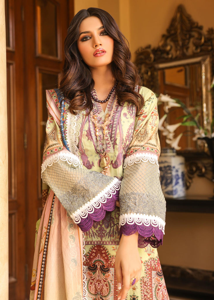 Naushad Imdad Luxury Lawn Collection – Ultra violet purple - NI-LL-004