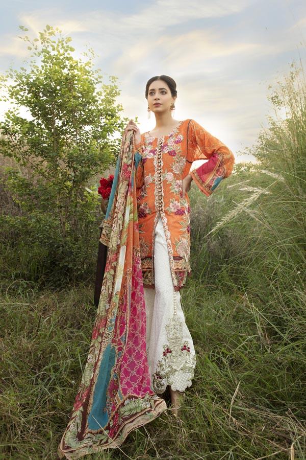 Adan's Libas Summer Tales Lawn Collection – Coral