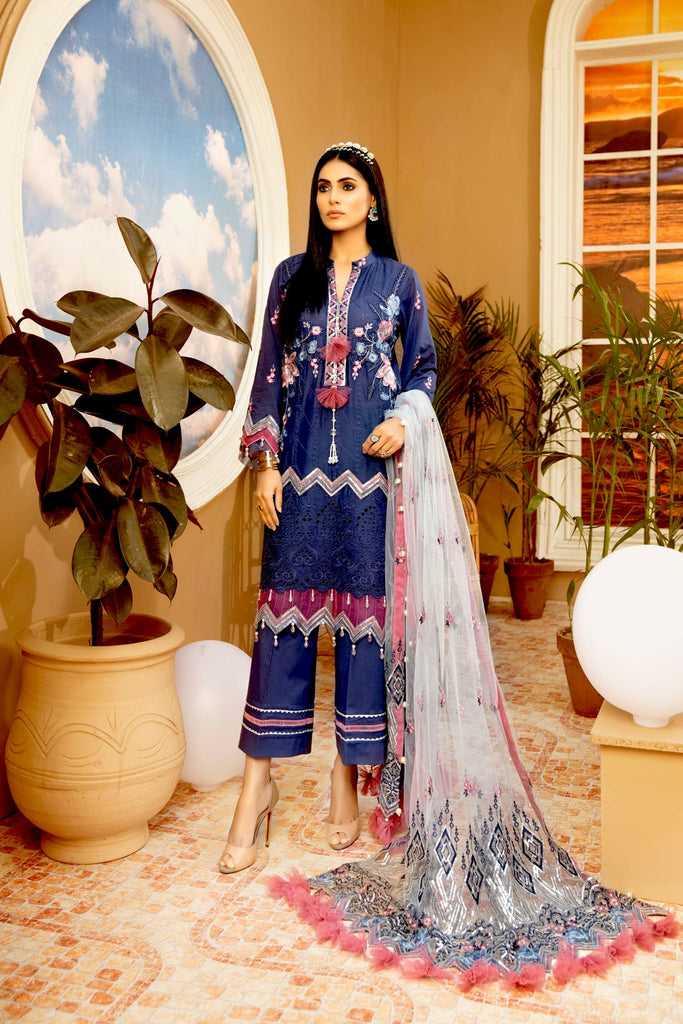 Adan's Libas Schiffli Embroidered Lawn Collection Chapter 2 – Midnight Glitz