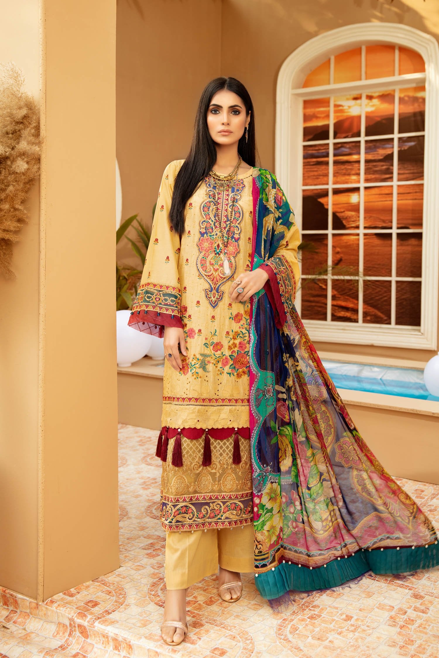 Adan's Libas Schiffli Embroidered Lawn Collection Chapter 2 – Floral B ...