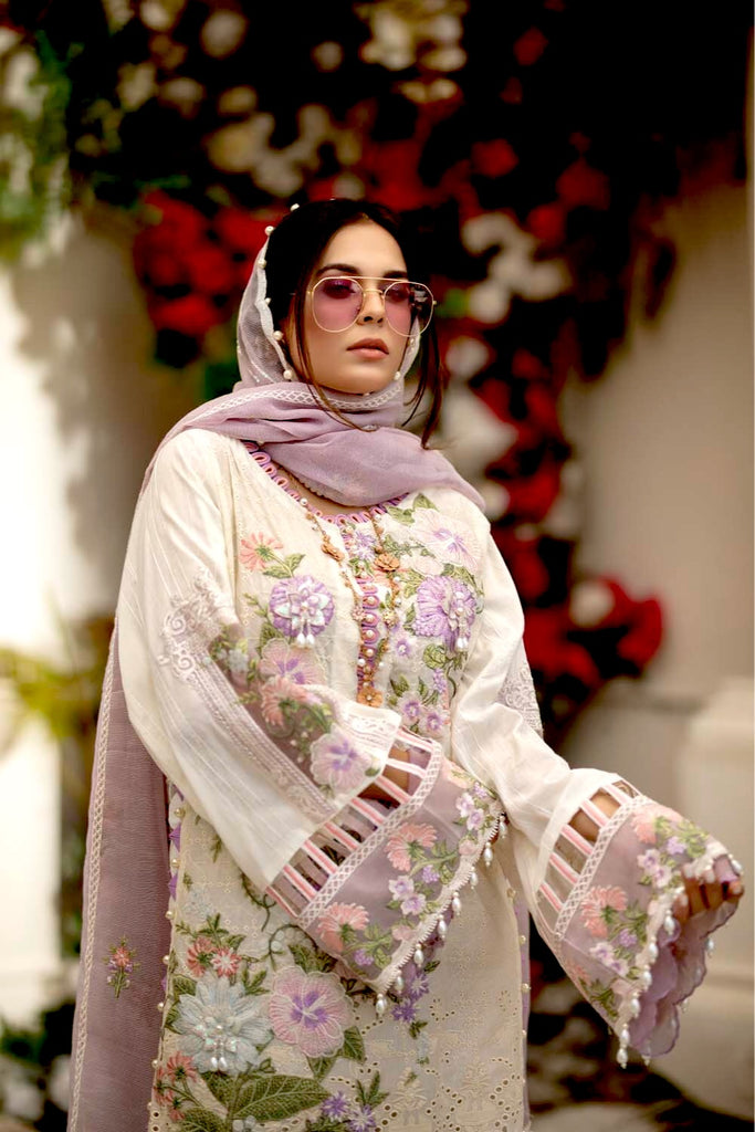 Adan's Libas · Wisteria Schiffli Embroidered Lawn Collection – Mintcream